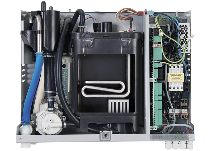 Cubierta del humidificador de vapor Condair RM destapada